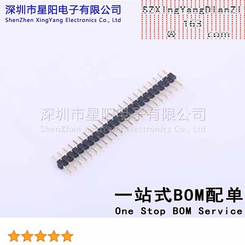 X4611WV-23I-C28D40 (5Pcs)2mm 1x23P直插 方针 排数 单排 总PIN
