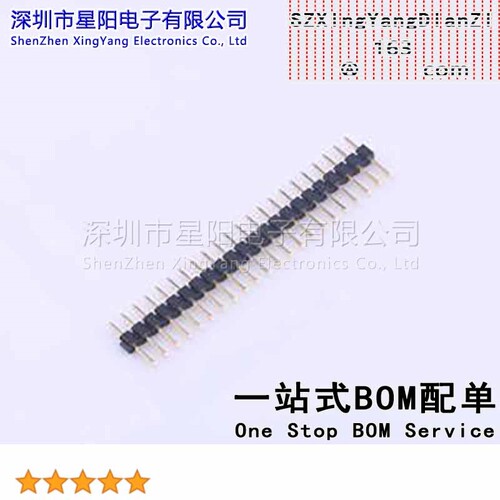 X4611WV-22I-C28D40 (5Pcs)2mm 1x22P直插 方针 排数 单排 总PIN