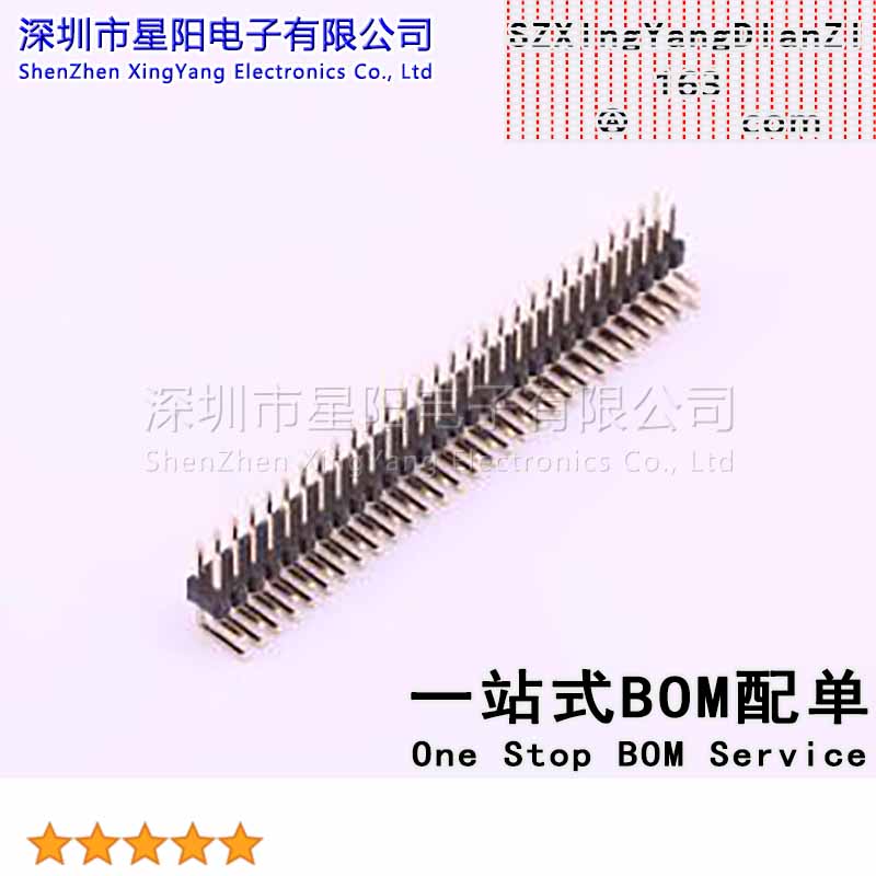 X6521WR-2x29H-C30D60 2.54mm 2x29P弯插 方针 高镀金 抗氧化 排