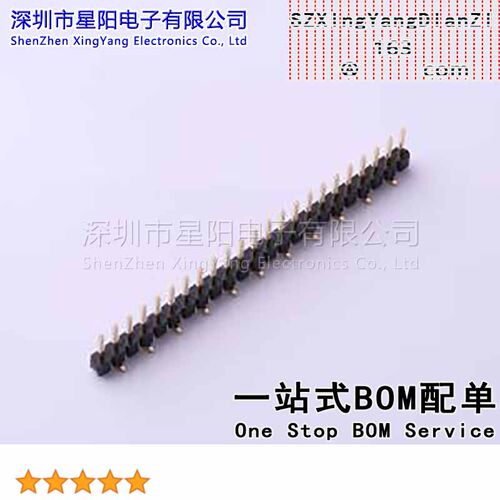 X6511WVS-23H-C60D48R1 2.54mm 1x23P立贴 方针 排数 单排 总PIN