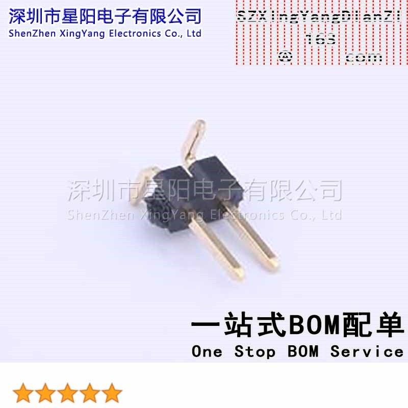 X4611WVS-02I-C40D44R2 (10Pcs)2mm 1x2P立贴 方针L 8.95 PA6T镀