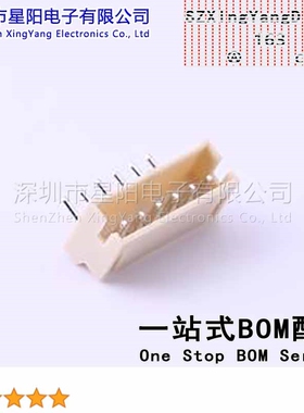 X1502WR-06K-N0SN (10Pcs)ZH 1.5mm 1x6P弯插 参考系列ZH间距1.5m