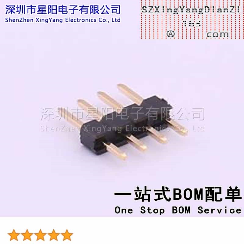 X4611WV-04I-C40D28 (10Pcs)2mm 1x4P直插 方针 高U镀金抗氧化 排