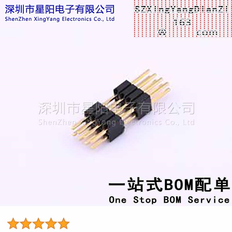 X1322WV-2x04H-C40D30-E80 (5Pcs)1.27mm排数 双排 间距1.27mm