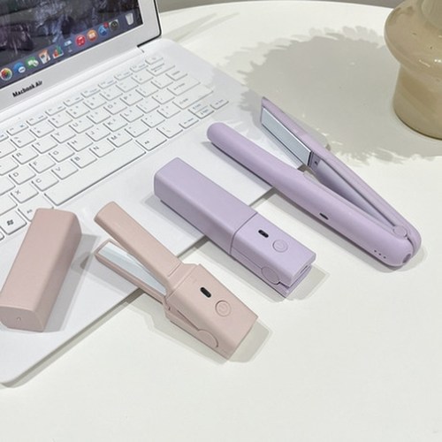 USB迷你口红小夹板可插充电宝便携式直卷两用电卷发棒器蓬松头发