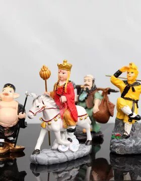 经典西游记师徒四人摆件孙悟空手办人物模型玩偶猪八戒唐僧马全套