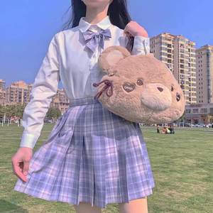 jk制服套装正版全套日系春秋学院风夏季长短袖百褶裙女学生服格裙