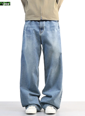 【高品质版本】VUJADE 009 水洗浅蓝直筒baggy牛仔裤kenijima裤子