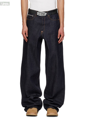 【冈山窄幅平替原牛】14盎司赤耳丹宁宽松微喇牛仔裤堆叠感宽松裤