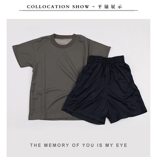 夏季体能训练服短袖套装户外透气速干吸汗圆领T恤体能服上衣短裤