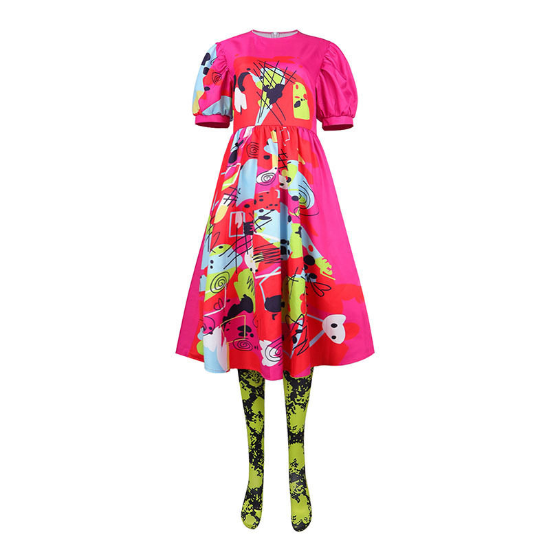 万圣节表演服装芭比cos服Barbie真人版电影怪人芭比cosplay连衣裙