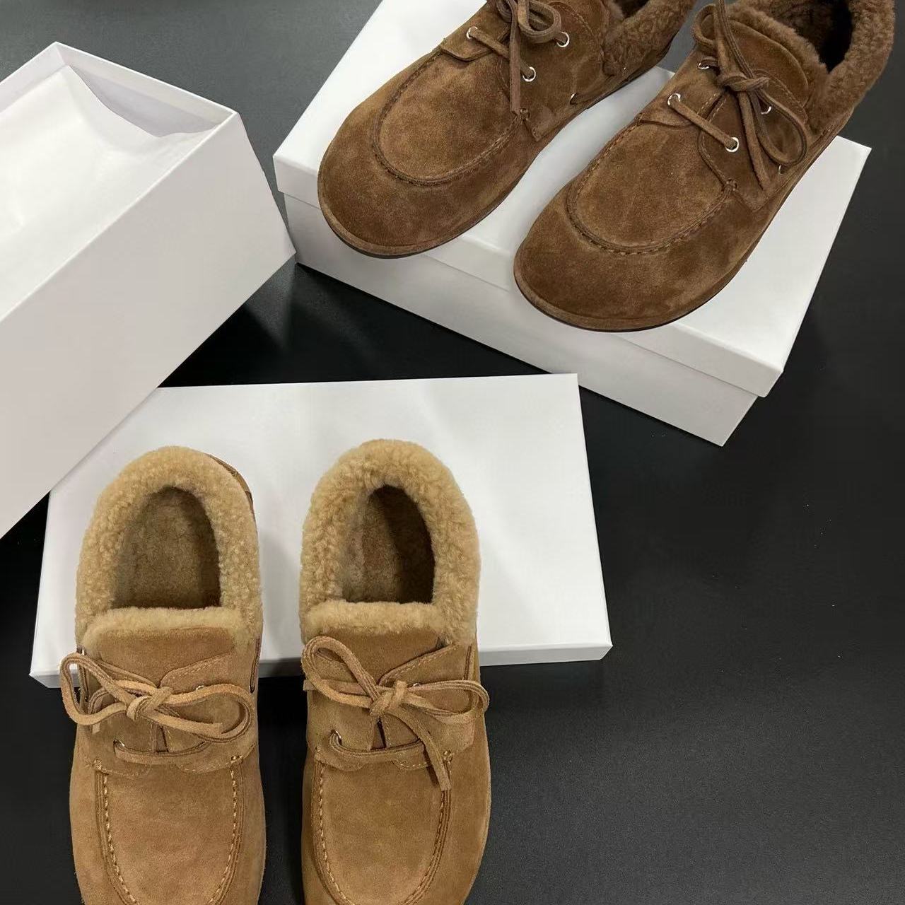 真皮复古加绒平底鞋休闲女休闲鞋