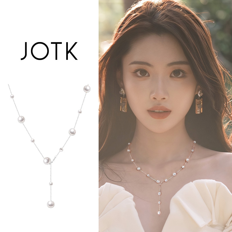 法式珍珠款满天星项链女