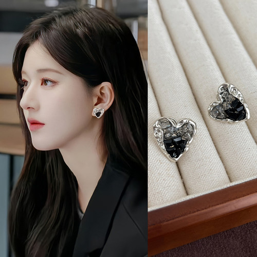 简约爱心蚊香盘耳夹女