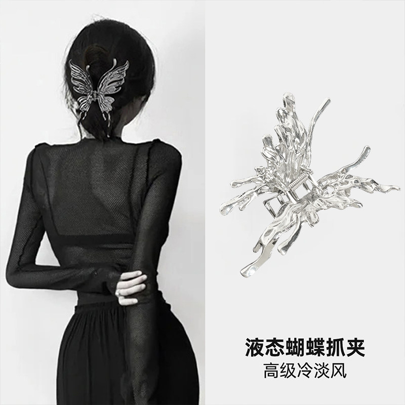 金属蝴蝶结大号抓夹后脑勺高级感发饰女冷淡风鲨鱼夹ins简约头饰,饰品/流行首饰/时尚饰品新,发饰,淘宝优惠券,粉丝福利购,淘宝优惠卷