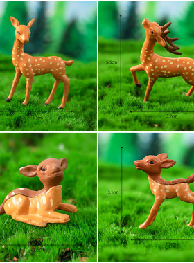 PVC小动物卡通微景观小摆件diy