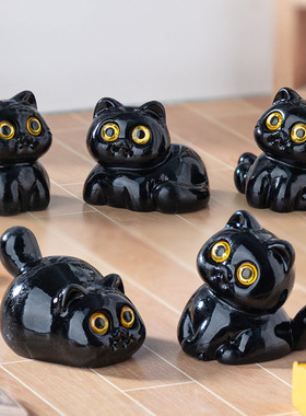 微景观创意可爱卡通小猫摆件桌面装饰创意手工迷你树脂小动物摆设