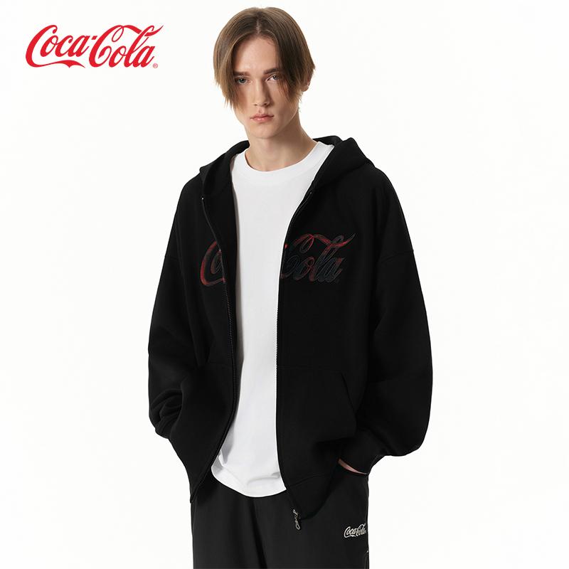 可口可乐连帽开衫外套卫衣