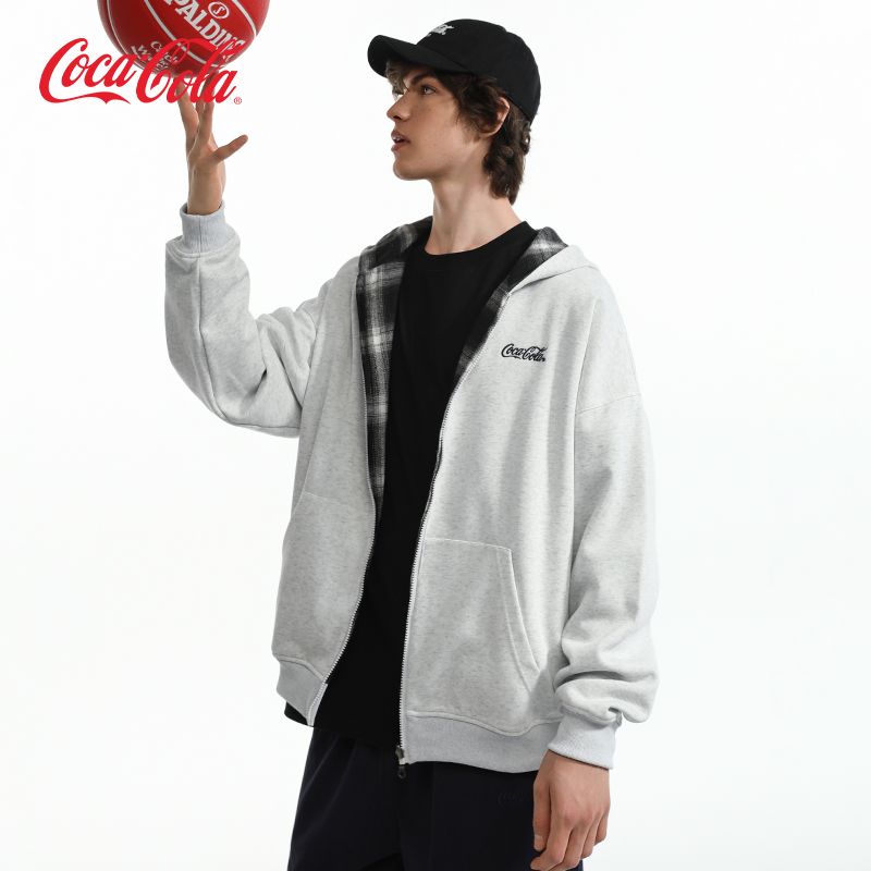 可口可乐双面穿开衫外套卫衣