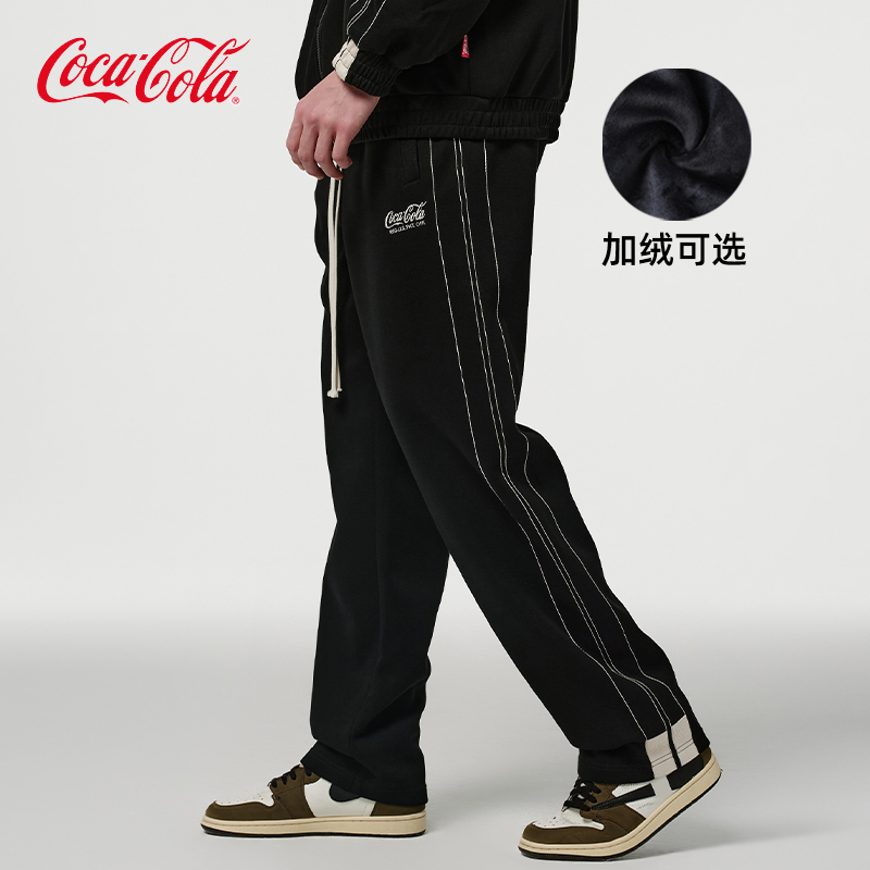 Coca-Cola可口可乐拼接休闲裤