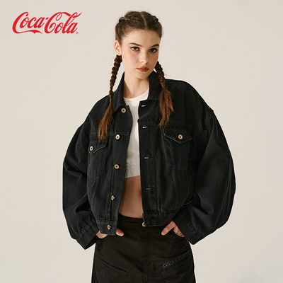 Coca-Cola/可口可乐短款牛仔外套