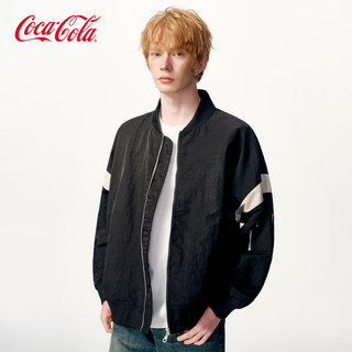 Coca-Cola/可口可乐 美式飞行员夹克男秋冬季休闲宽松棒球服外套