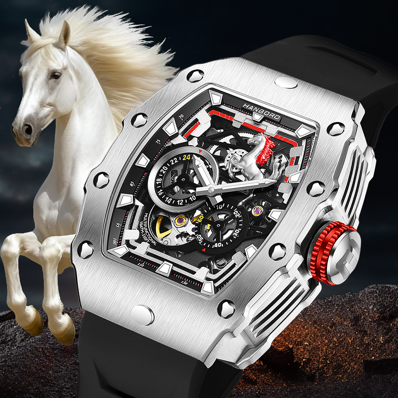 男士镂空全自动机械手表