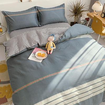 简约绅士纯棉被套单件全棉被罩150x200男女宿舍单人被单套200x230