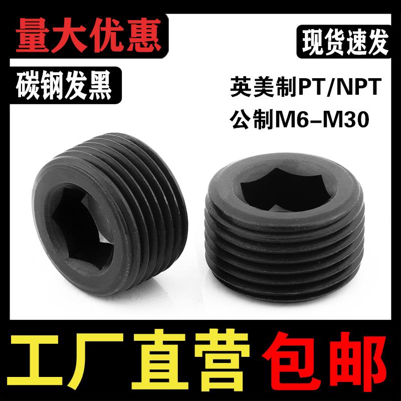 内六角堵头 螺塞 油塞 丝堵止付螺丝M6M8M10M12M14M16M18M20M2224