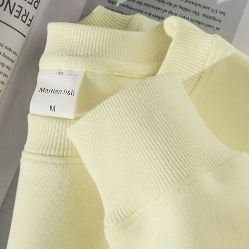 Лимонный цветной желтый свитшот для отдыха, оверсайз