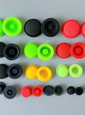 尾部防水开关按键LED充电强光手电筒头灯中间按钮配件密封胶皮帽