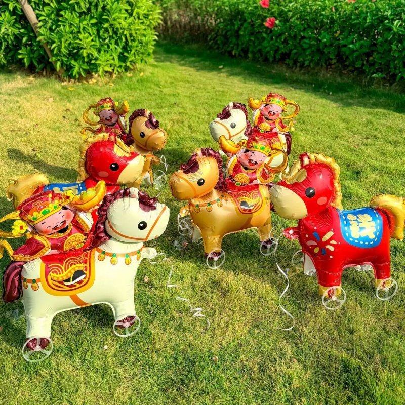 春节马年地推摆摊带轮走路动物气球新年寒假夜市卡通充气学生创业,节庆用品/礼品,节日装扮用品,淘宝优惠券,粉丝福利购,淘宝优惠卷