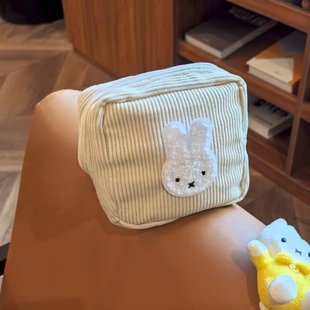 可爱米菲化妆包收纳包口红钥匙收纳袋零钱包拍立得姨妈包灯芯绒包