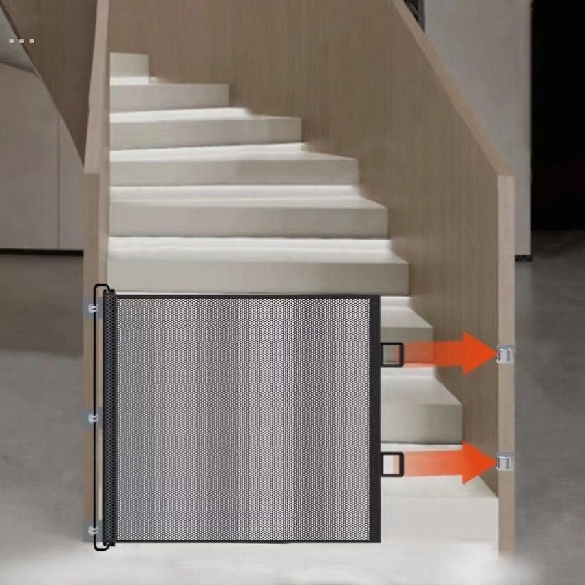 防猫跑围栏免打孔伸缩宠物挡楼梯房门隔断小型狗栅栏猫挡板可拐弯