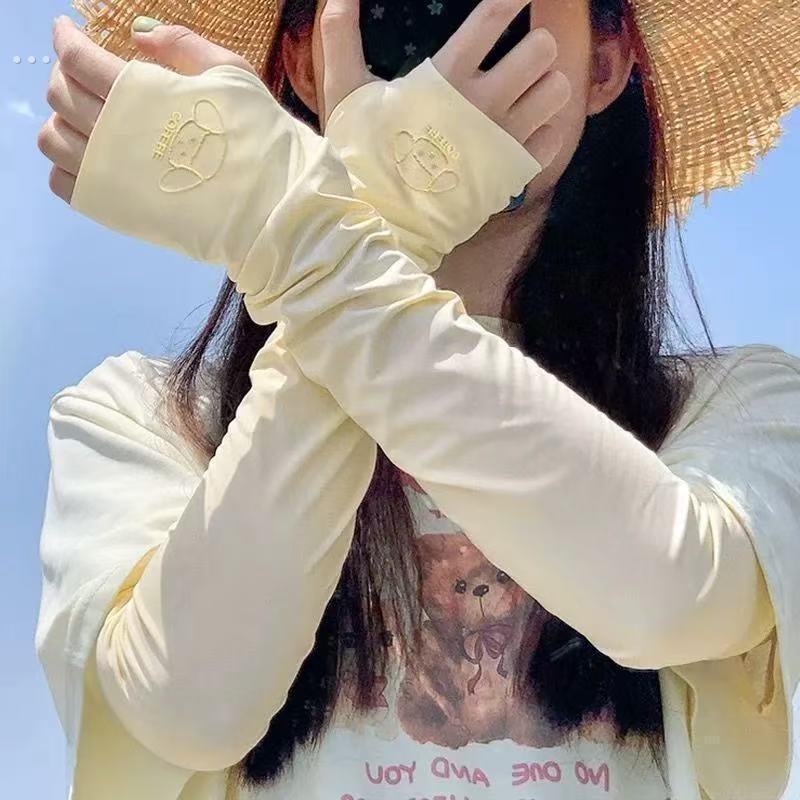 夏季驾车妇女防晒袖遮阳伞冰丝手臂保护松冰袖自行车防紫外线透气