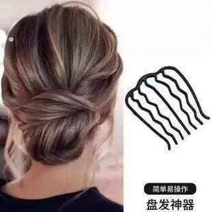 盘发神器套装插梳丸子头铁质简约气质发卡发插发簪头饰