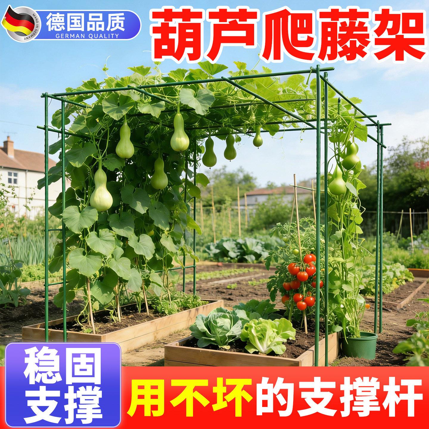葫芦爬藤架葡萄架子庭院户外百香果攀爬支撑杆黄瓜架丝瓜搭棚支架