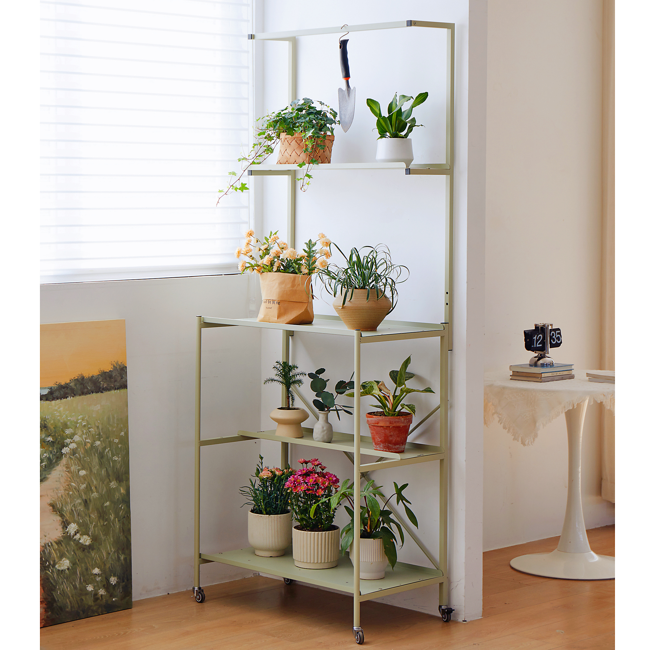 铁艺花架2025新款阶梯式室内阳台可移动多层落地客厅置物架子多肉