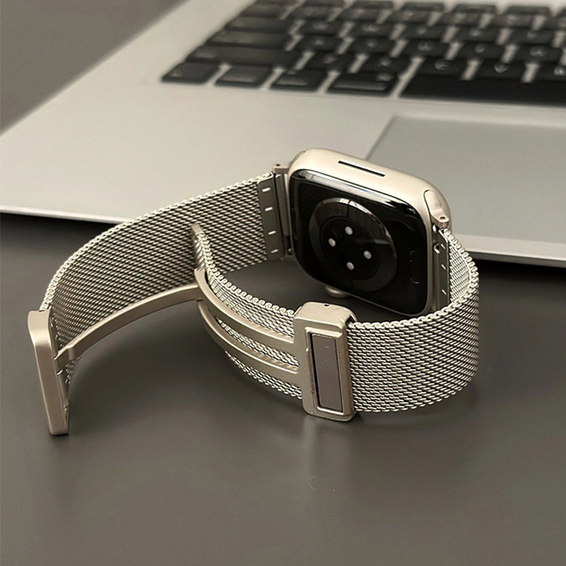 适用红米watch6/5/4表带米兰磁吸扣小米手环10pro苹果s11华为FIT5