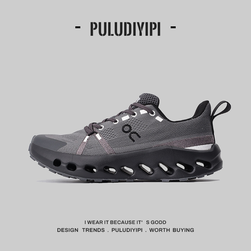 外贸欧美马拉松厚底跑鞋网面透气防滑减震透气男休闲慢跑鞋健身鞋