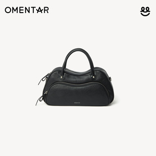 OMENTAR欧蒙特特大号青蛙包女小众秋冬新款 百搭手提斜挎波士顿包