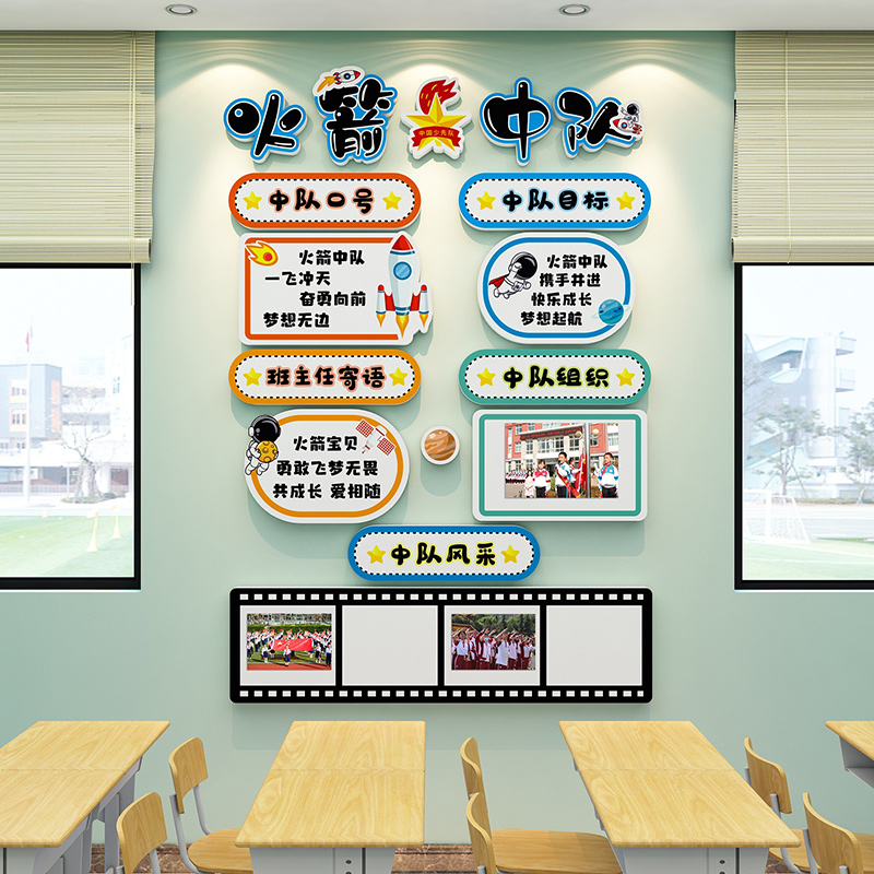 小学中队角文化墙贴氛围布置