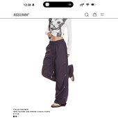 复古铆钉褶皱潮牌跳舞休闲运动直筒裤 RESUMM裤 裤 美式 子女秋季 工装