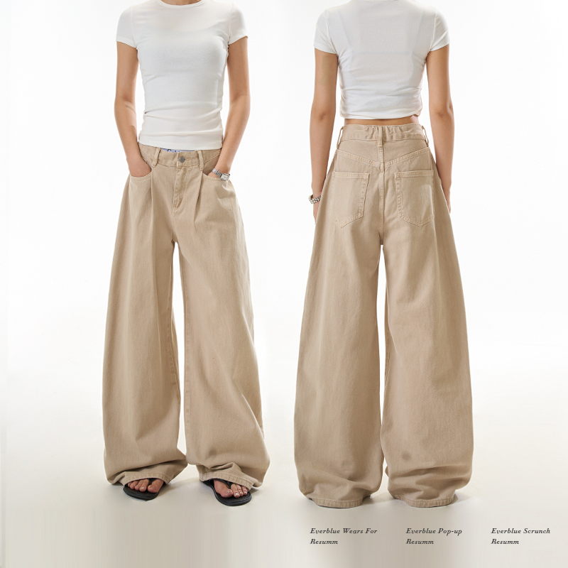 RESUMM美式复古cleanfit牛仔裤