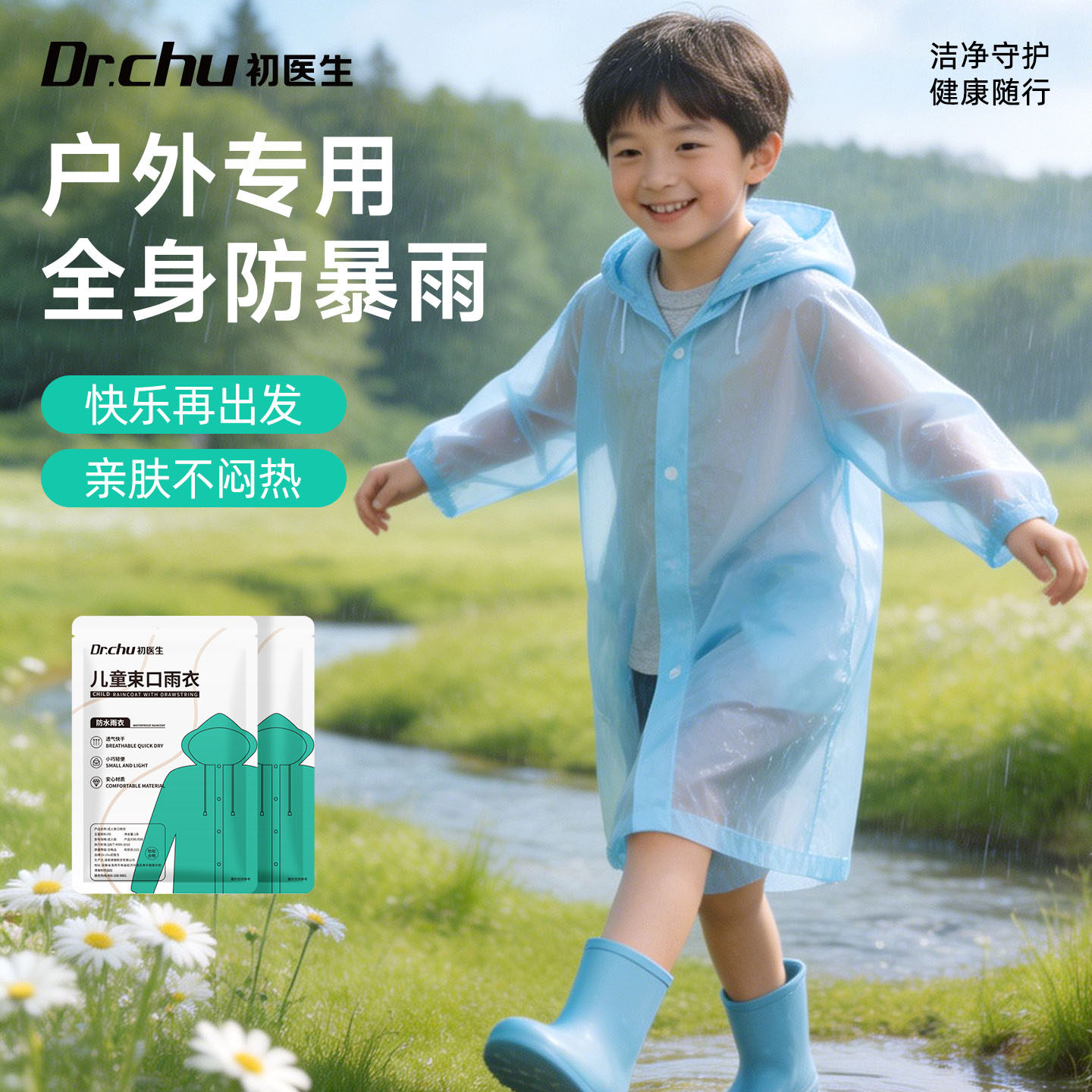 【户外游玩防暴雨】儿童专用雨衣
