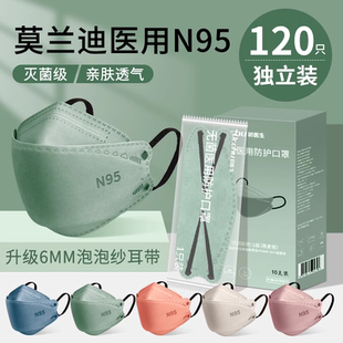 官方旗舰店女高颜值 莫兰迪N95级医用防护口罩一次性医疗级别k正品