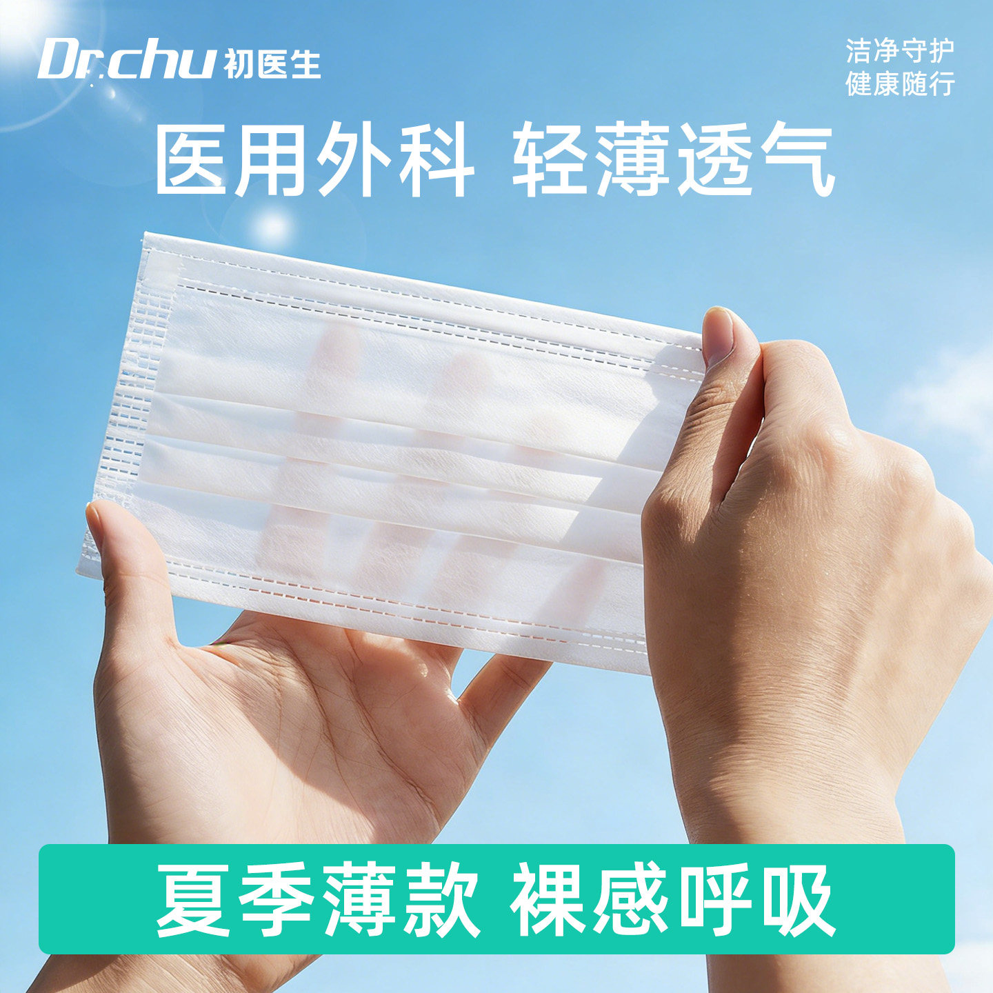 夏季薄款透气轻薄医用外科口罩图片