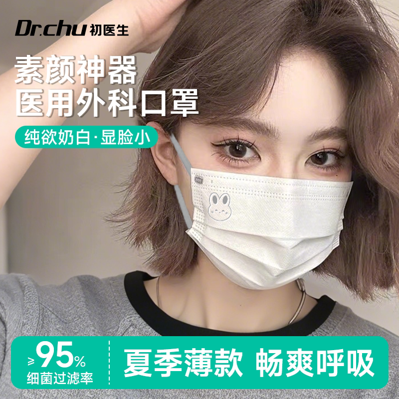【素颜神器】超显白医用外科口罩图片