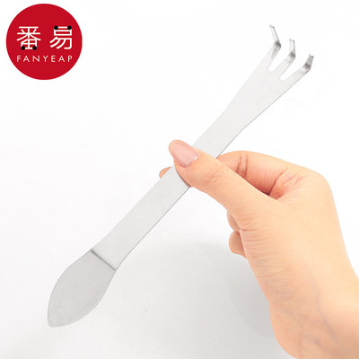 松土耙子AA1sn001-盆景耙子双头压土刀摘芽手工两用耙松土工具