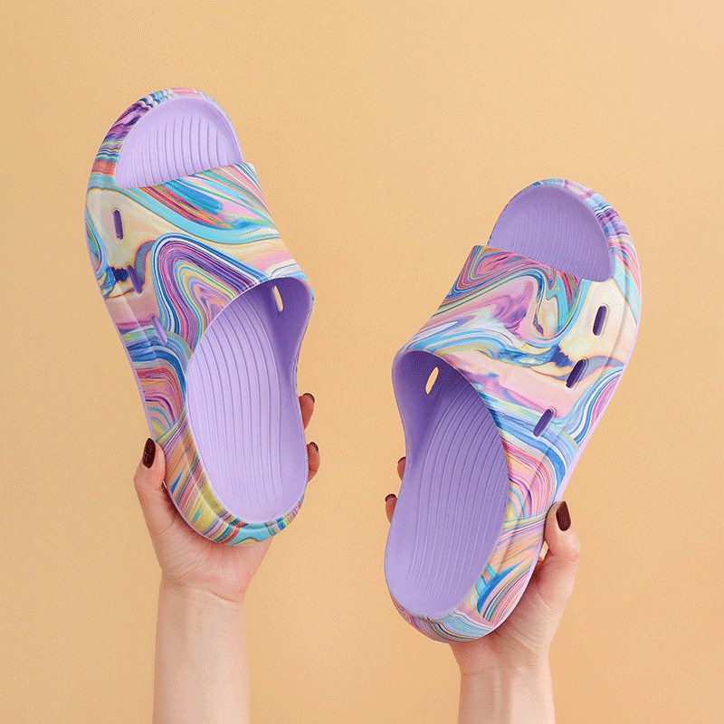 Dép đi trong nhà Veblen cho nữ 2024 mới mặc ngoài mùa hè đế dày dép đi trong phòng tắm tại nhà đế mềm cho phụ nữ và các bà mẹ giày công trường không dây